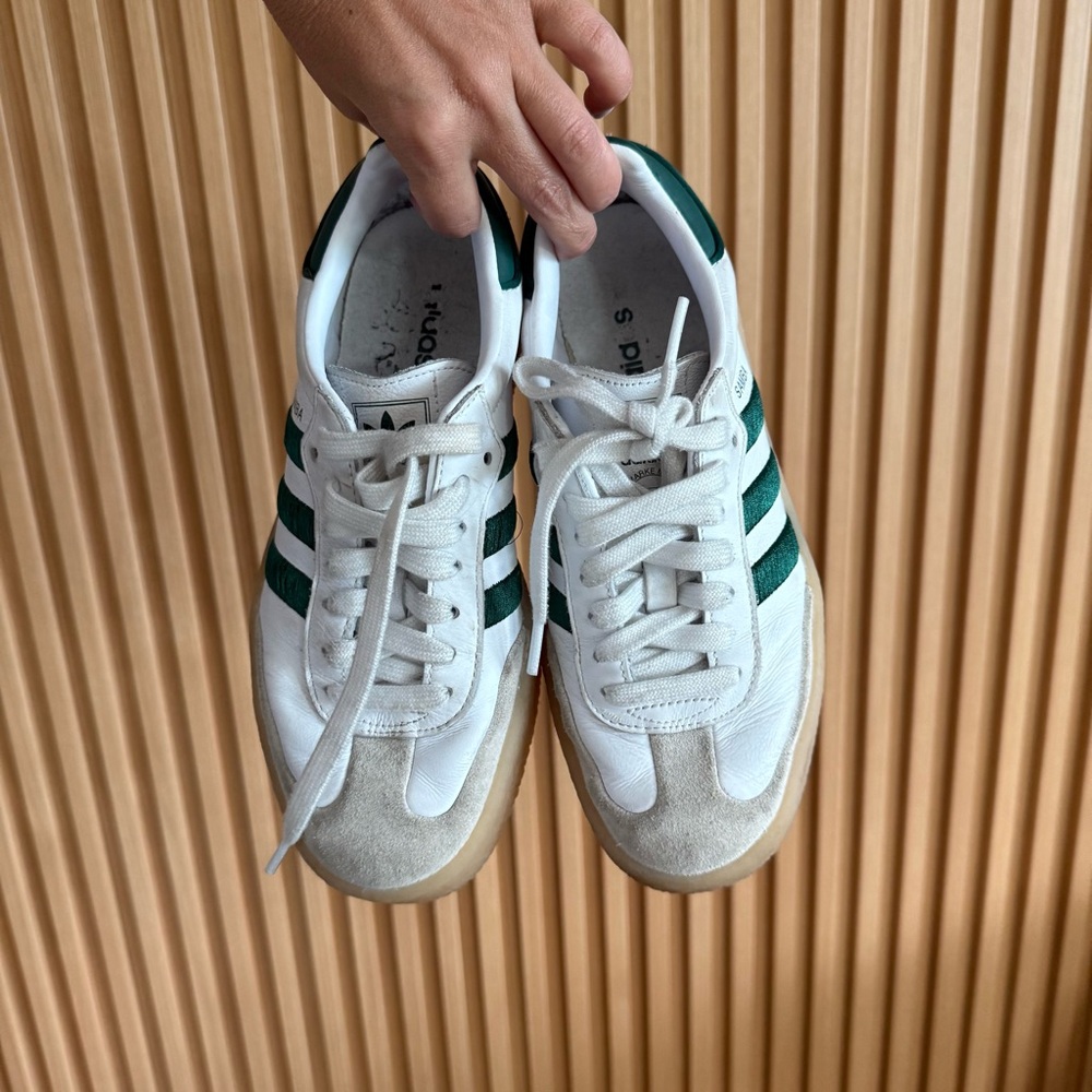 adidas samba - White and Green Sneakers
